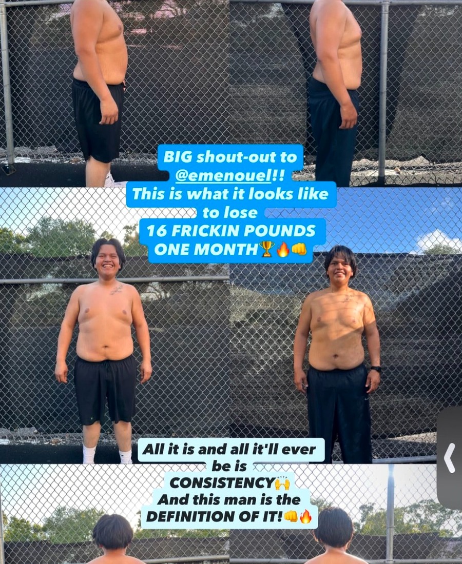 16 pound client transformation