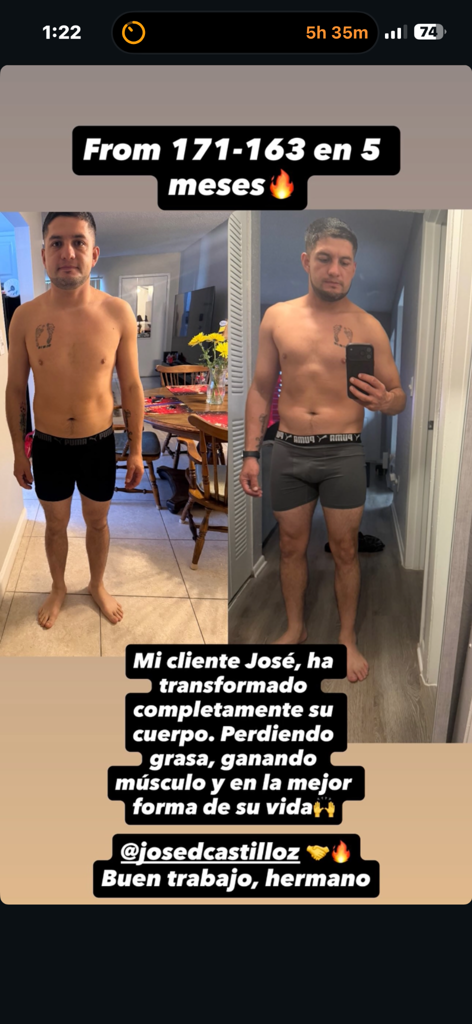 Jose client body recomposition progress